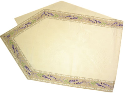 French Jacquard Table runner - vis a vis (lavender. natural) - Click Image to Close